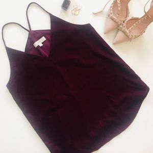 Loft Velvet Strappy Cami